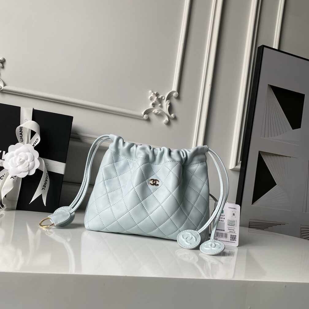 Chanel 26S Lambskin Quilted Drawstring Bucket Bag (AP5227)